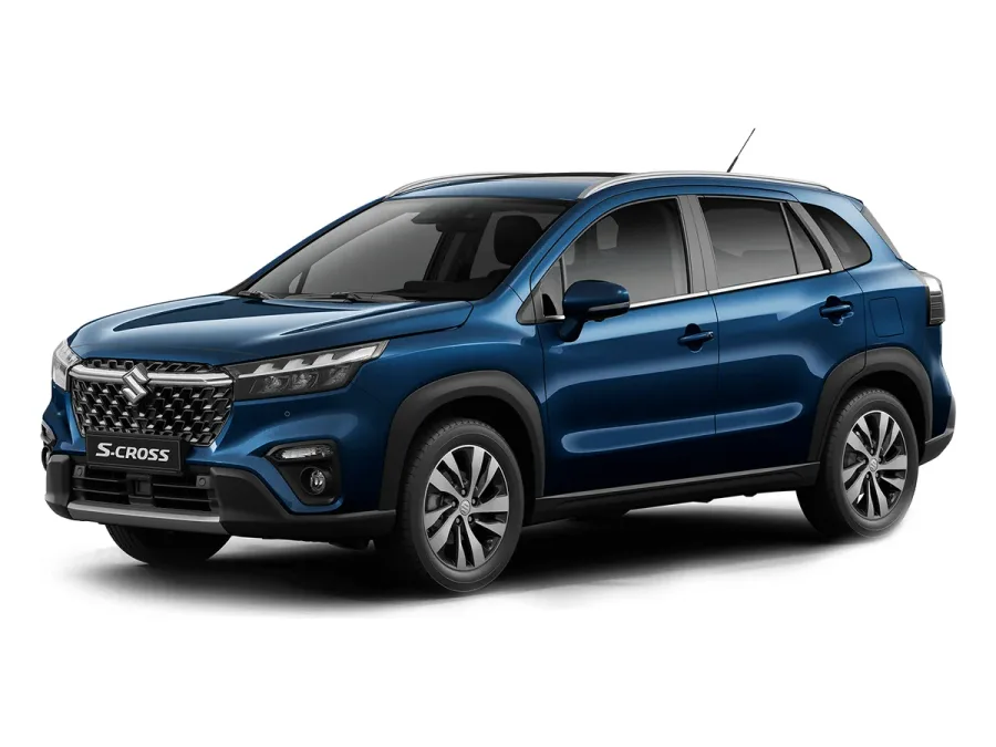 סוזוקי S-Cross — מבט קדמי שלושת-רבעי על רקע שקוף